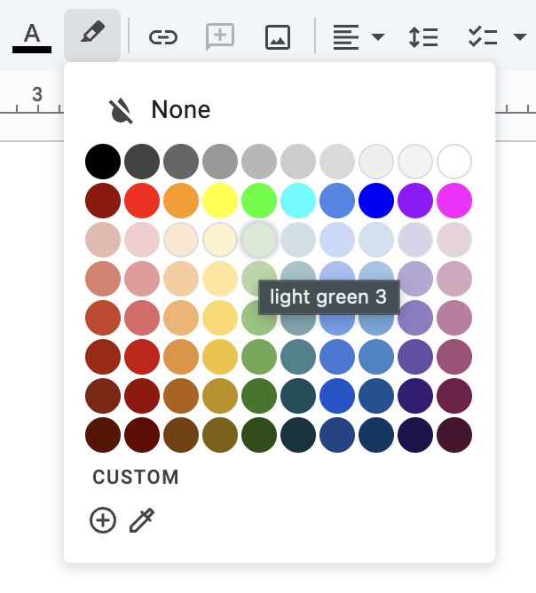 Color palette screenshot